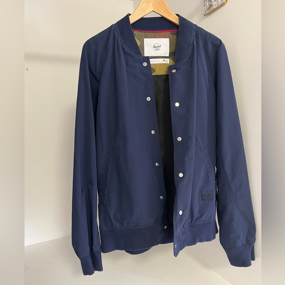 Herschel Navy Blue Bomber Jacket - Picture 1 of 6